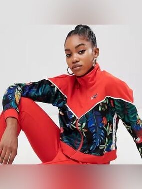 Nike Hyper Femme Tropical Floral Tracksuit Set - Women’s Small - Red